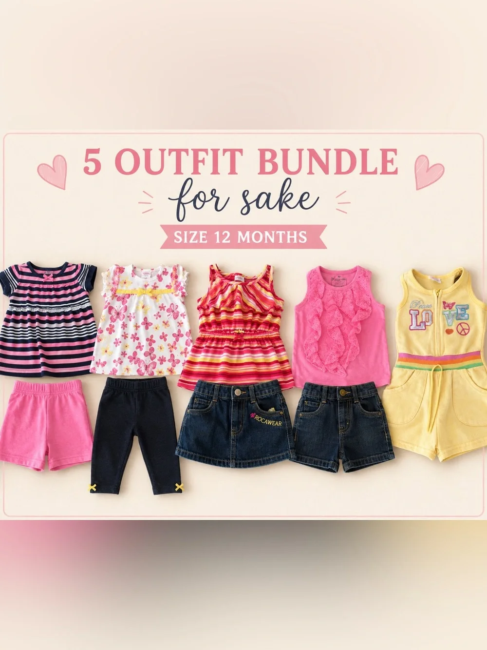 5 Outfit Bundle Sale- Girls' Size 12 Months
